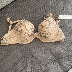 Victoria secret cheetah print and lace bra